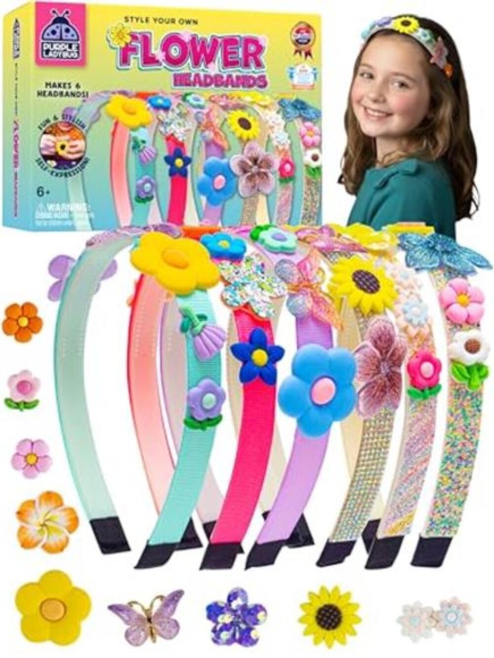 DIY Flower Headband Kit for Girls Ages 6 9 Craft Set Easter Birthday Gift